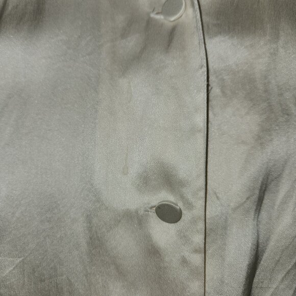 Grace Chemise 100% White silk long sleeve shirt blouse top - Picture 6 of 8